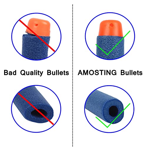 Image of SYGA Plastic Foam Bullet Dart Bullets for Nerf N-Strike Elite Guns, Blue - 50Pcs