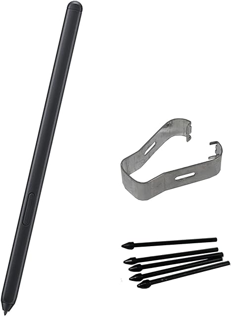 Galaxy S21 Ultra Remplacement de stylo pour Samsung Galaxy S21 Ultra 5G Stylo Stylus stylo + 5X Conseils/Nibs de remplacement (noir mystique)