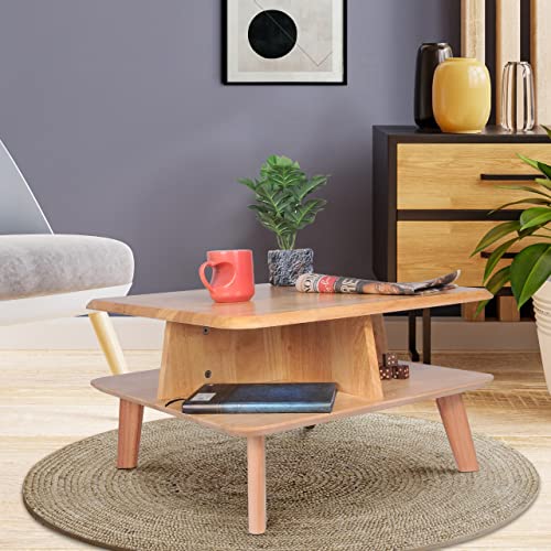 Image of Solid Wooden Coffee Table Center Table Tea Table for Living Room Bedroom