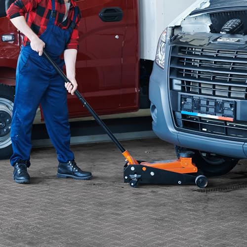 Nisorpa 20 Stück PVC Garagenboden Matten 40x40cm-Rutschfeste Werkstattboden-Bodenbelag Garage-Klickfliesen garage-Strapazierfähiges-18mm Stärke-Grau