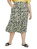 TOM TAILOR MY TRUE ME 1025950 Plussize Midi Falda, 26780-Multicolor Flowers, 46 para Mujer