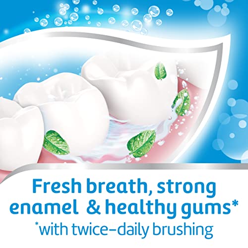 Aquafresh Fresh and Minty Fluoride Toothpaste, Triple Protection, Rebuilds enamel Strength, Helps protect gums* and Refreshes breath, 75ml