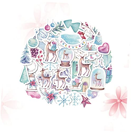 EXCEART 120 Peças Adesivo Decorativo Adesivos De Inverno Adesivos Para Álbum De Fotos Decalques De V