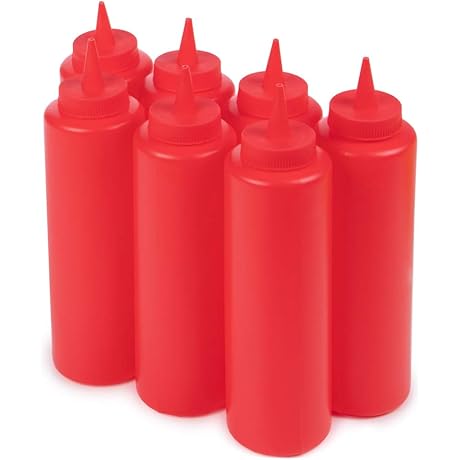 Brybelly Ketchup Squeeze Bottles with Pull-String Prank