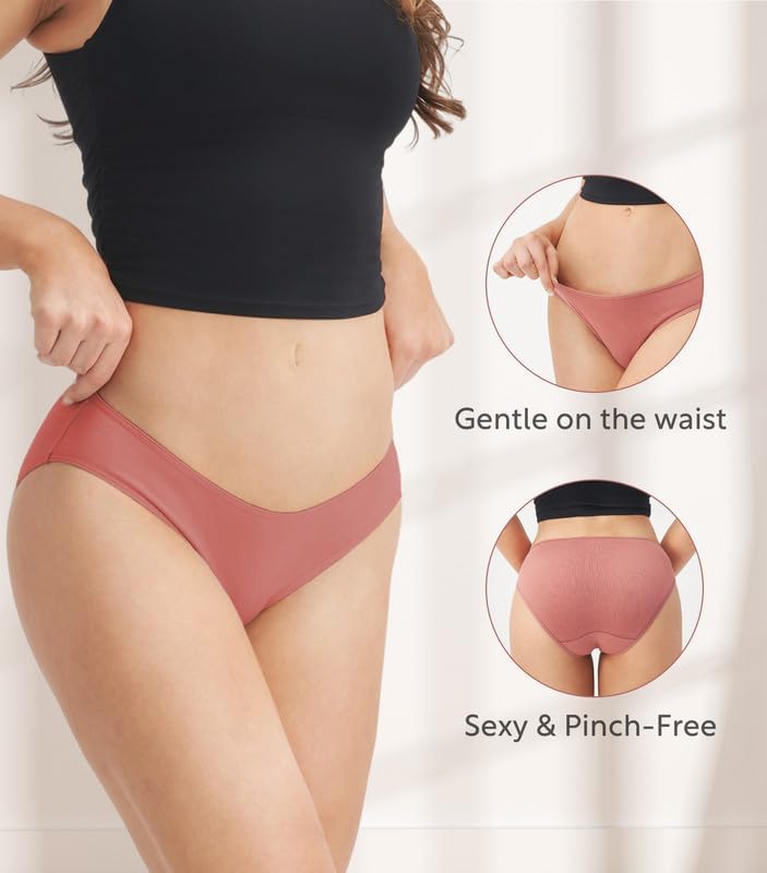 DAVID ARCHY Womens Cotton Bikini Underwear Breathable Low Rise Soft Strench Hipster Panties for Women Multipack - Image 3