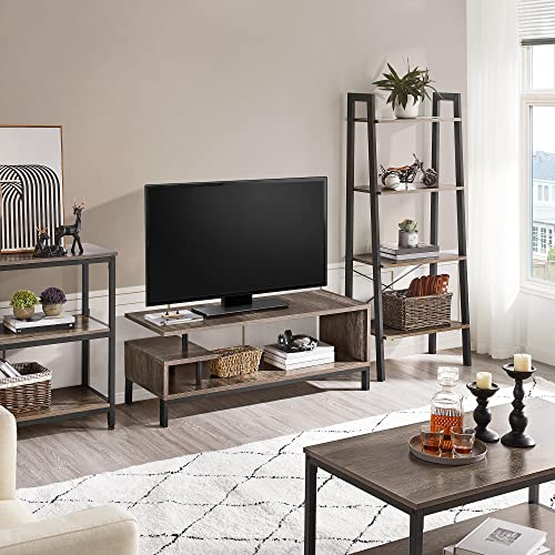 Yaheetech TV Stand Table for TV up to 55 inch, Wood Elegant TV Stand Cabinet with Metal Supports Storage Shelf for Living Room Home Entertainment Center - Image 4