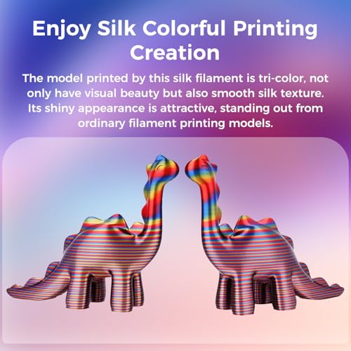Image of Sovol Silk PLA Filament Rotated Tri Color Co-Extrusion 1.75mm, Fast Change 3D Printer Filament 1kg / 2.2lbs, Red Gold Blue 3 in 1 Coextrusion PLA Material + /-0.03mm