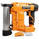 18GA Cordless Brad Nailer Compatible with Dewalt 18V 20V Battery, Upgraded 2-in-1 Cordless Nail Gun Staple Gun, Battery Stapler Nailer with 1000 Nails & 1000 Staples for Home Improvement & Woodworking