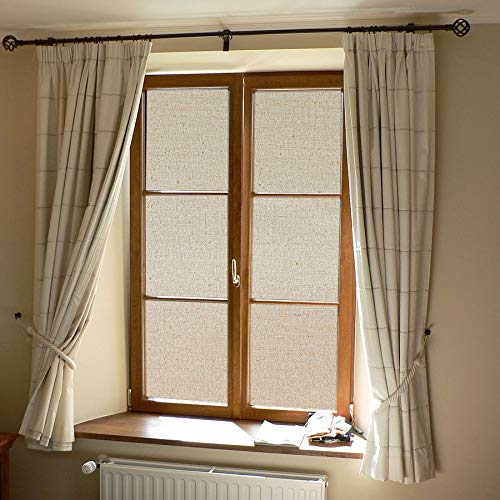 Lemon Cloud Window Film No Adhesive Removable,Decorative Privacy Window Films,Texture Privacy Glass Film For Bathroom Office Home(35.4In.78.7In, Brown) #TOP1