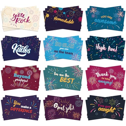 Yeaqee 240 Pcs Employee Appreciation Cards Kudos Cards Funny Blank Back Motivational Card Encouragement Thank You Note Cards Recognition Card for Teacher College Student Affirmation Gift