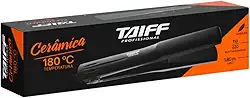 Chapinha Taiff Cerâmica Profissional Alisadora Perfil Anodizado Preto Clássica 180°C