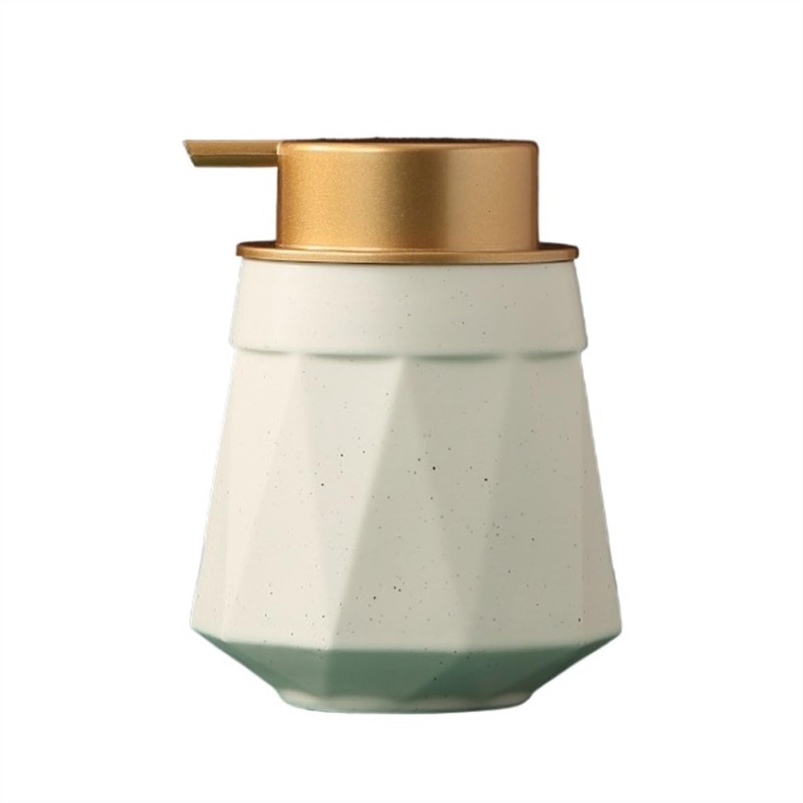 Cyairong-22 White Soap Dispenser 13.5Oz Ceramic Soap Dispenser With Golden Easy-To-Press Pump Hand Lotion Liquid For Shampoo Bathroom Kitchen(White)