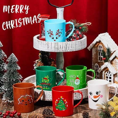 Set de 12 Mugs Navideños de Plástico 15 oz miniatura 5