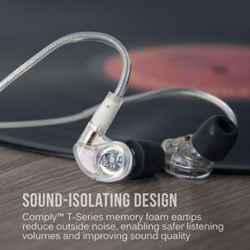 MEE audio - M6 PRO 2nd Generation Universal-Fit Noise-Isolating Musicians In-Ear Monitors with Detachable Cables - Clear