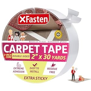 XFasten Super Starkes Teppichklebeband 5,1cm x 9,1m