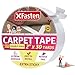 XFasten Super Strong Double Sided Carpet Tape Extra Sticky, 2-inch by 30-Yard, Heavy Duty Double Sides Area Rug to Carpet Gripper Tape, Ideal for Homes with High Foot Traffic and Large Pets