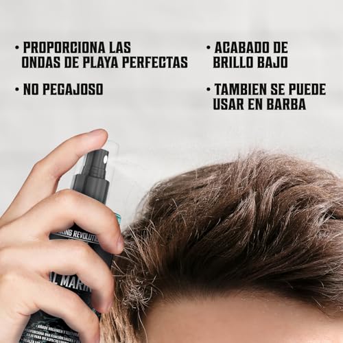 Viking Revolution - Sea Salt Spray Hair Men - Spray de Sal Marina para Hombres - SPray de Sal con Algas, Aloe Vera y Alga Roja - Spray para Cabello de Hombres para Mas Volumen y Textura - 2 x 260 ml - imagen 4