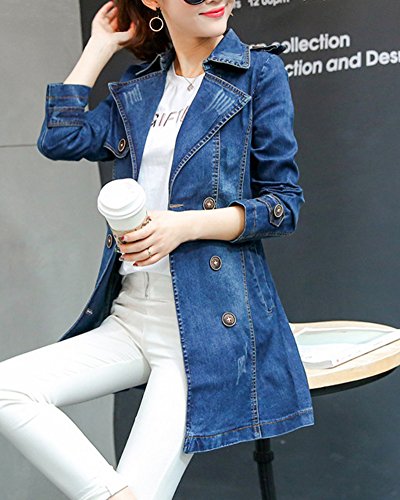 PengGengA Giacca in Jeans Donna Donna Manica Lunga...