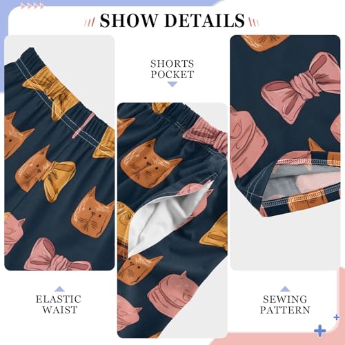 Pajama Pants Lounge Sleep PJ Bottoms Sleepwear Elastic Waist Drawstring S Bow4