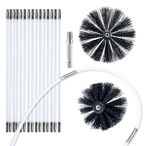 HOKLNUSE Dryer Vent Cleaner Kit Chimney Sweep Cleaning Tools Pellet