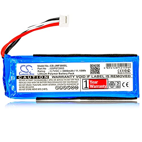 BCXY Battery Replacement for Flip 3, Flip 3 Splasroof, FLIP3GRAY GSP872693 P763098 03 Battery