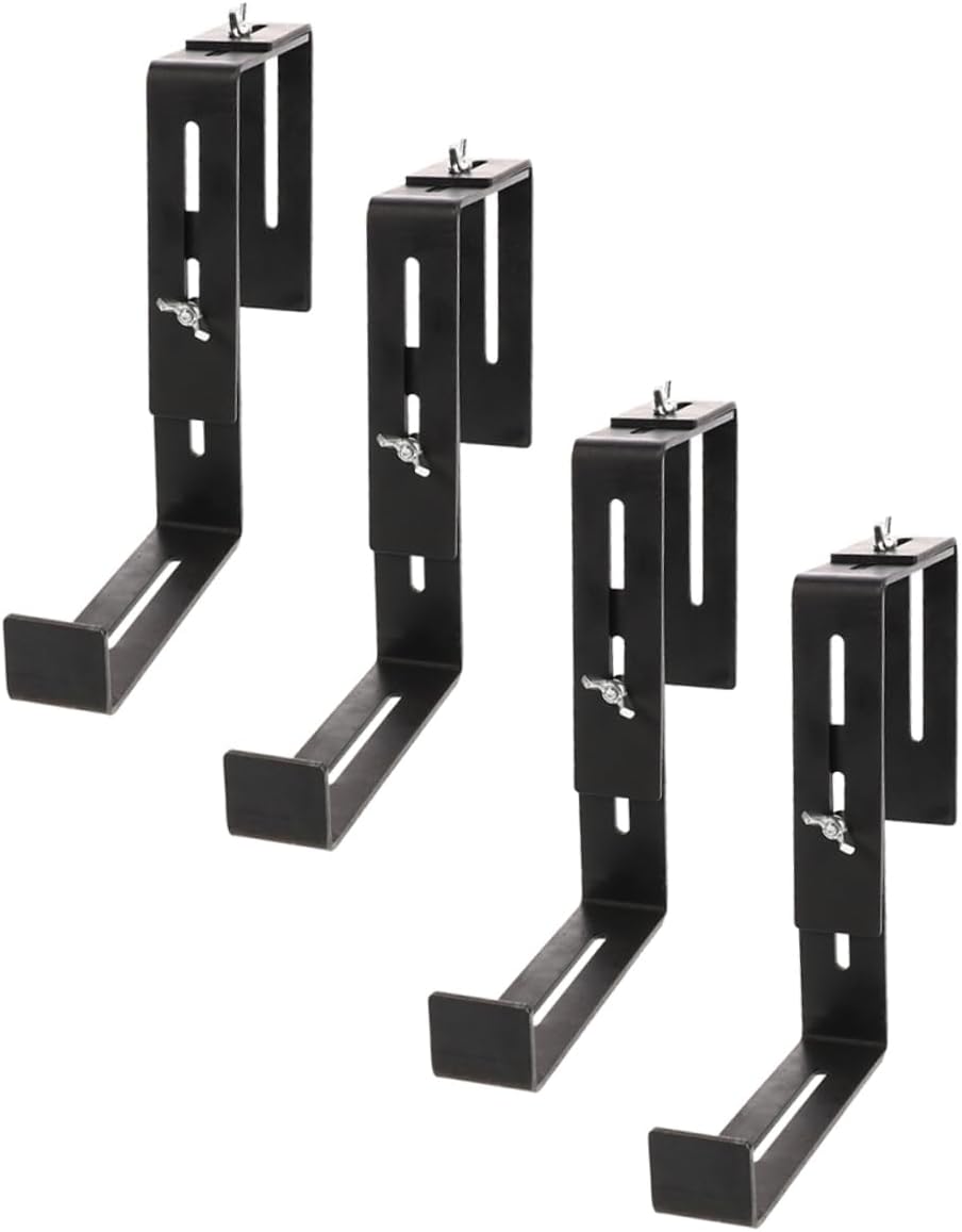 Milisten 4pcs Flowerpot Stand Planter Box Bracket Indoor Plant Shelf Railing Flower Pot Bracket Easy Install Planter Holder Strong Support