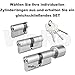 Produktbild Schließzylinder für gleichschließendes SET / Längen frei kombinierbar Doppelzylinder A:30mm B:30mm