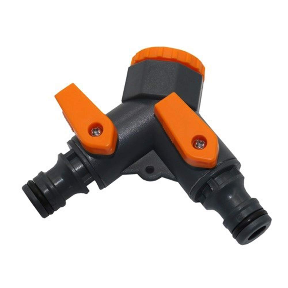 AUOQKQUT Plumbing Fittings Ball Valve Quick Connector 1/2 Inch to 3/4 Inch Y Shunt Valve Garden Hose Splitter Connectors Faucet Switch Irrigation Agriculture Pipe Fitting 1Pc AUOQKQUT
