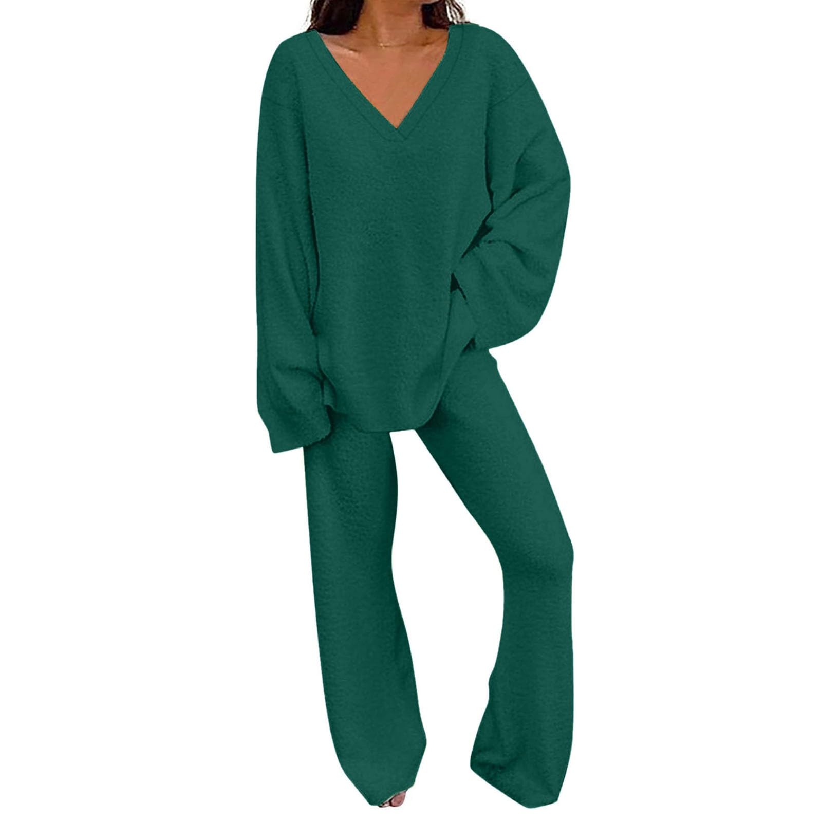 Generisch Ensemble de vêtements d'intérieur en coton et pantalon large pour femme