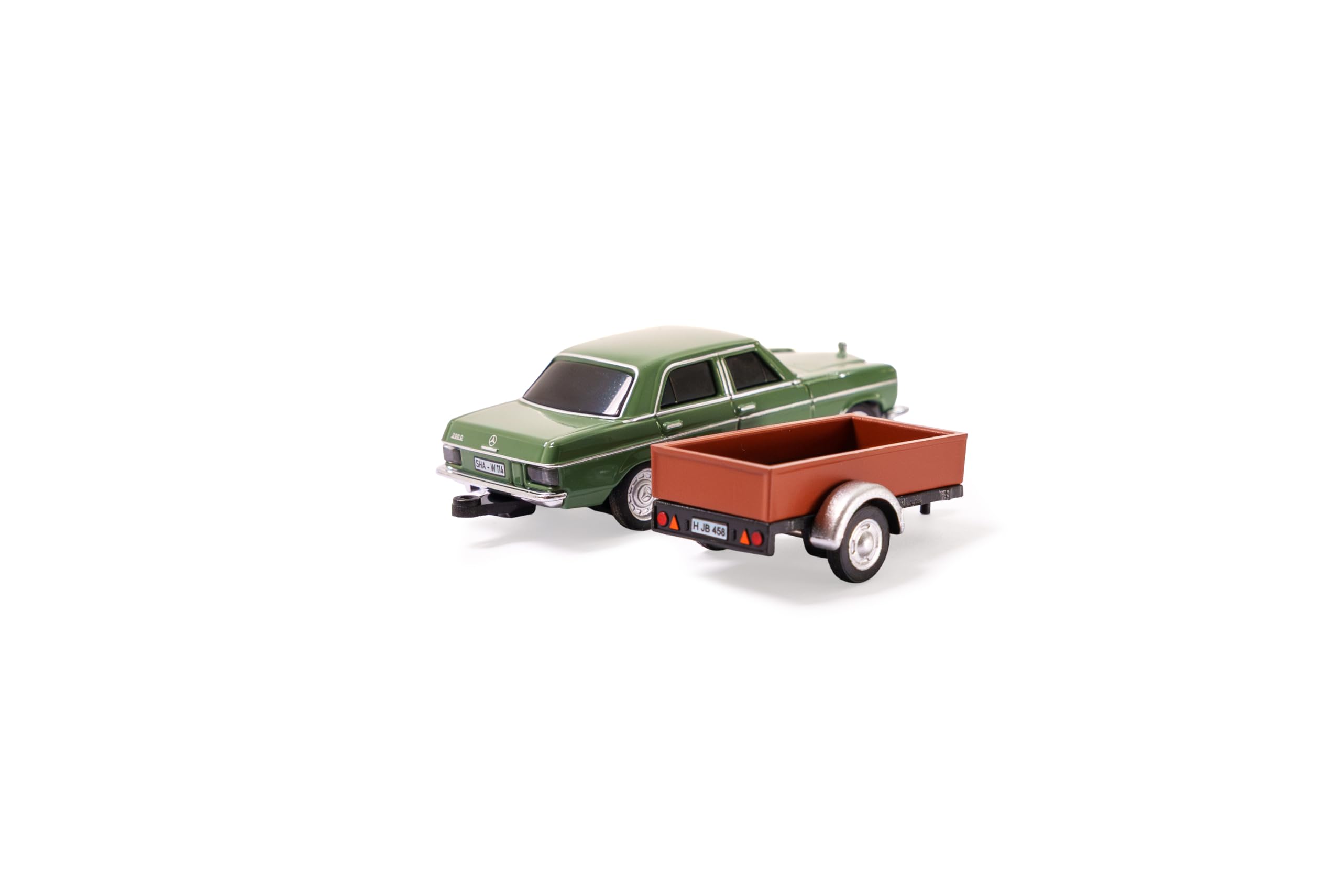Carson 500504169 1:87 M-B 200/8 grün inklusive Anhänger 100% RTR - Fahrfertiges Modell, RC Auto, H0 Auto,RC Modell,Diorama Fahrzeug