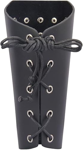 Miniatura 3 de Jeilwiy Brazaletes vikingos medievales de cuero, brazaletes de armadura de brazo, brazalete de cuero, guantelete punk para hombres y mujeres,