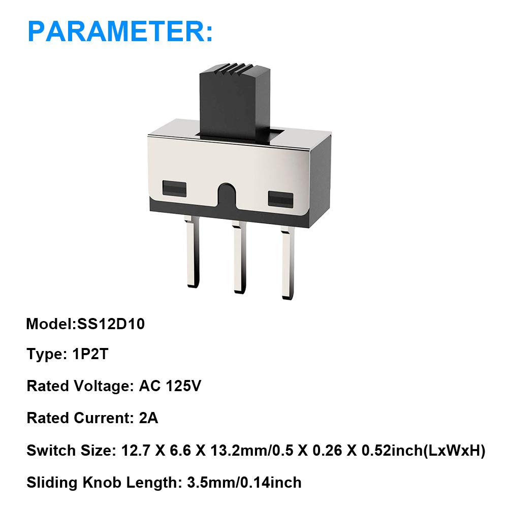 200 Interruttori A Scorrimento Micro SPDT 3 Pin - Per Progetti Fai Da Te - Foto 2