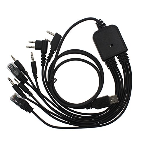 AOER 8 in 1 USB Programming Cloning Cable Cord for Motorola HYT ICOM Baofeng Kenwood Yaesu Vertex TYT Quansheng Puxing Linton Wouxun Baofeng Weierwei Radios AOER 8 in 1 USB Programming Cloning Cable Cord for Motorola HYT ICOM Baofeng Kenwood Yaesu Vertex TYT Quansheng Puxing Linton Wouxun Baofeng Weierwei Radios