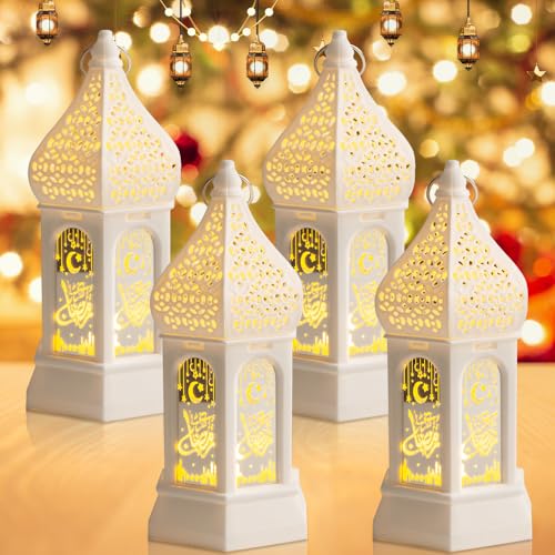 Vmxlso 4 Piezas Linterna Musulmana De Ramadán Decoracion, Eid Mubarak Ramadan Led Linterna, Lámpara Decoracion Ramadan Para Mesa Jardín Hogar Balcón Decoración De Musulmana De Eid Al-Fitr Mubarak Vmxlso 4 Piezas Linterna Musulmana De Ramadán Decoracion, Eid Mubarak Ramadan Led Linterna, Lámpara Decoracion Ramadan Para Mesa Jardín Hogar Balcón Decoración De Musulmana De Eid Al-Fitr Mubarak
