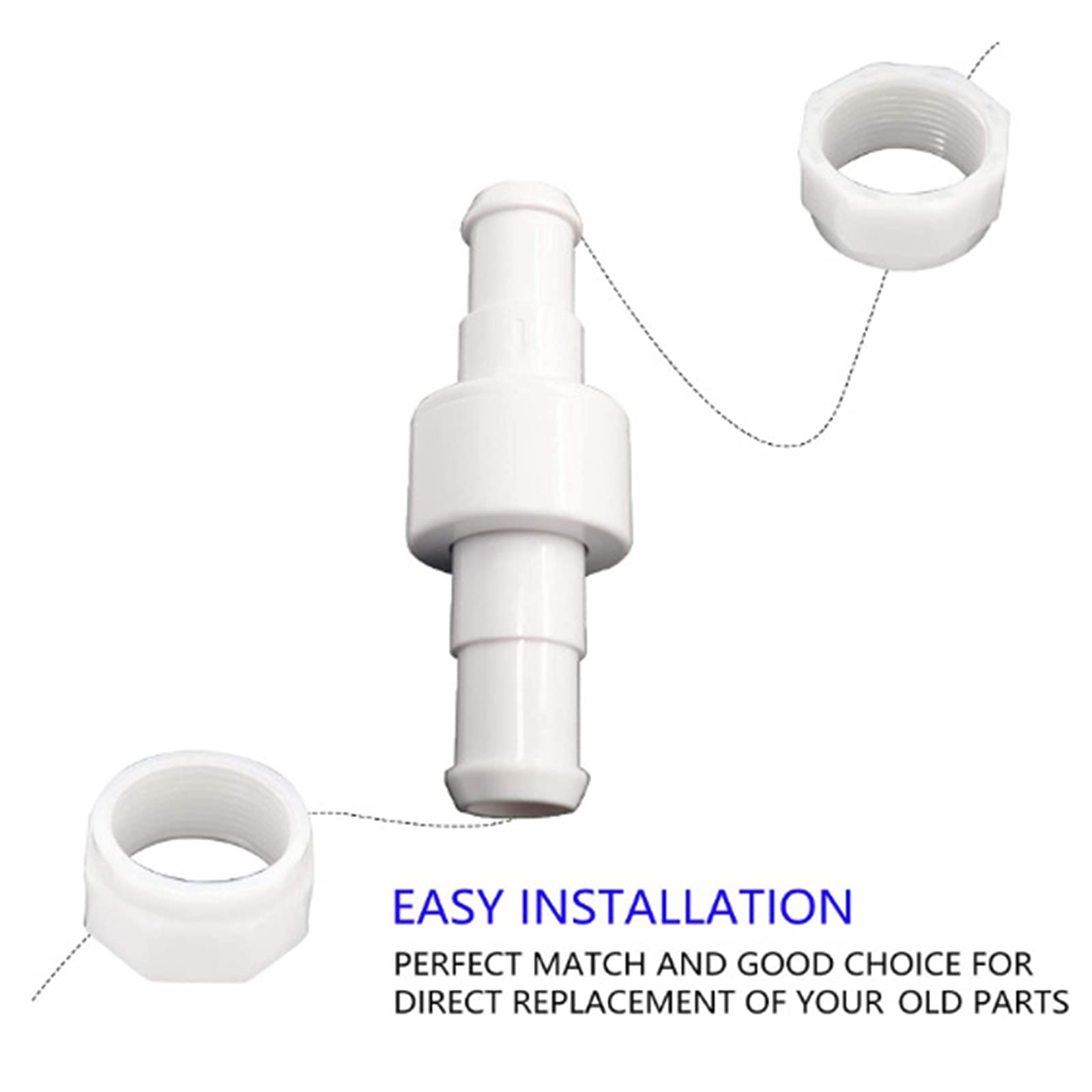 Kit Girello Per Tubo Piscina – 3 Pezzi D20 E Dado D15 – Ricambio Per Pulitori Polaris 280/380/180
