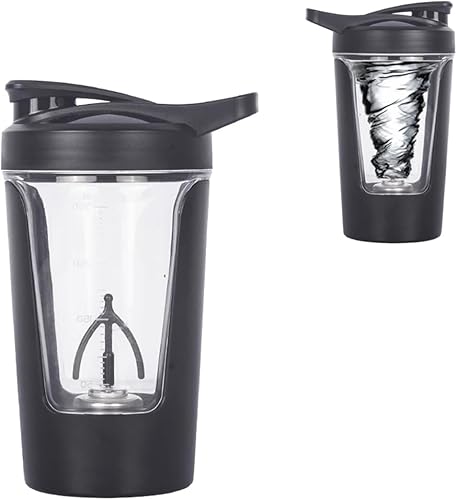 Miniatura 8 de Botella agitadora eléctrica de proteínas, Tritan – sin BPA, mezclador de proteínas recargable por USB, taza mezcladora portátil para batidos de