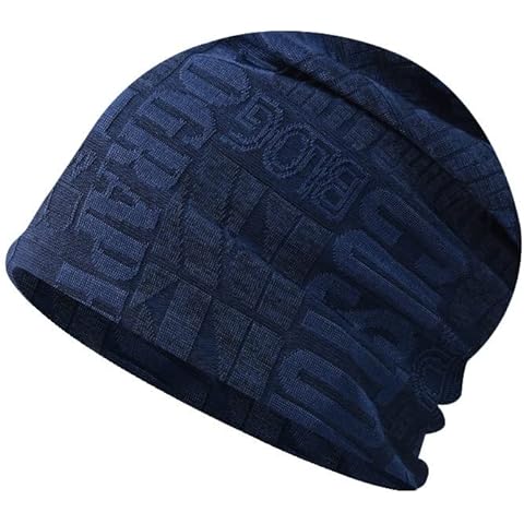 SUOLIWENG Hats for Man and Women Fashionable, Slouchy Beanies. Mans & Womens Knitted Skullies Beanies (Blue) Cover