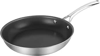 CORELLE DURANANO Fry PAN 24 CM, Tri-Ply Stainless Steel Pan, Zero
