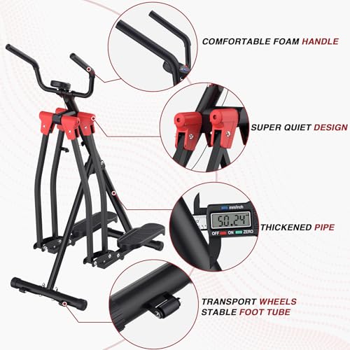 Image of Air Walk Elliptical Glider Machine,Ellipse Home Cross-Training Arm /Leg Cardio Workout Machine for Senior & Adult,Side Sway Action 360 Motion Full-Body Exerciser for Home Gym