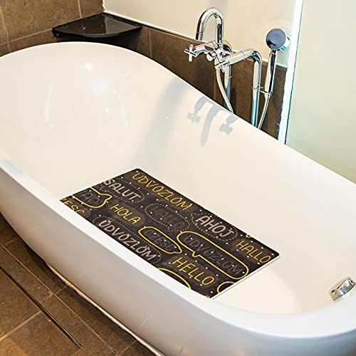 Tapis de bain antidérapant avec ventouses et trous de drainage efficaces