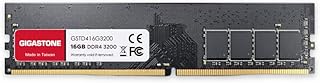 【DDR4 RAM】 Gigastone Desktop RAM 16GB DDR4 16GB DDR4-3200MHz PC4-25600 CL16 1.35V UDIMM 288 Pin Unbuffered Non ECC for for PC Computer Desktop Memory Module Ram Upgrade Kit (Desktop ONLY)