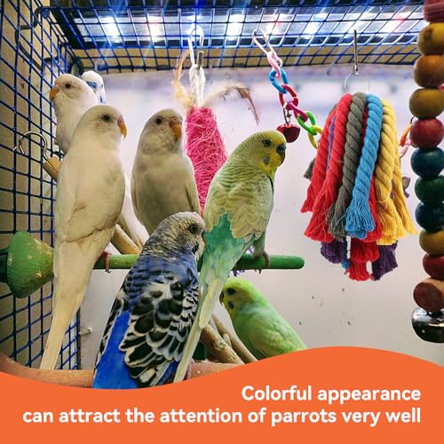23.5cm / 9.25inch Bird Rope Swing Toy, Parrots Chewing Toy - Image 4