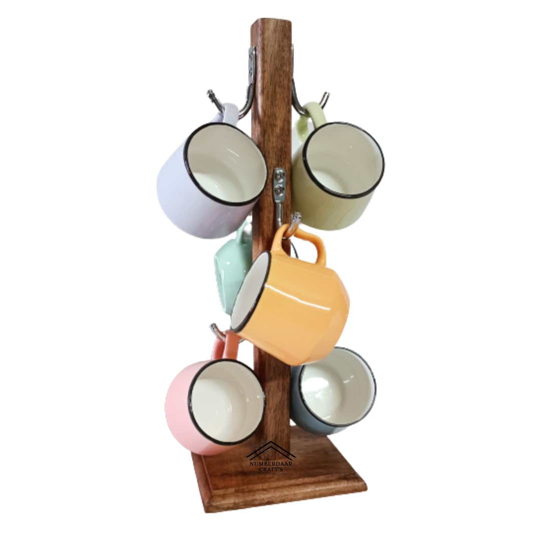 NUMBERDAAR CRAFT'S MID Century Cup Stand/Cup Holder/Kitchen Organiser