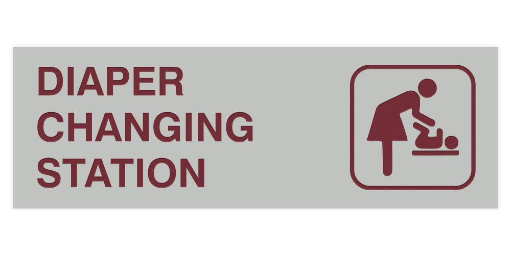 Signs ByLITA Basic Diaper Changing Station Sign Large (3" x 9")-image-5