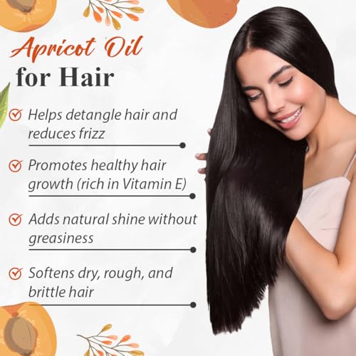 Image of Apricot Oil | 100% Pure Cold Pressed Kernel Oil for Glowing Skin & Soft Hair | Rich in Vit A E, Moisturizes, Reduces Wrinkles & Strengthens Hair | All Skin Types | 120 ml