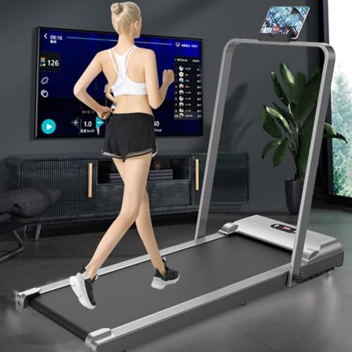 Image of Foldable Treadmill, Smart Walking Running Machine, with 2.0HP Electric Treadmill, with Remote Control LCD Display, Suitable for Aerobic Fitness at Home and Gym