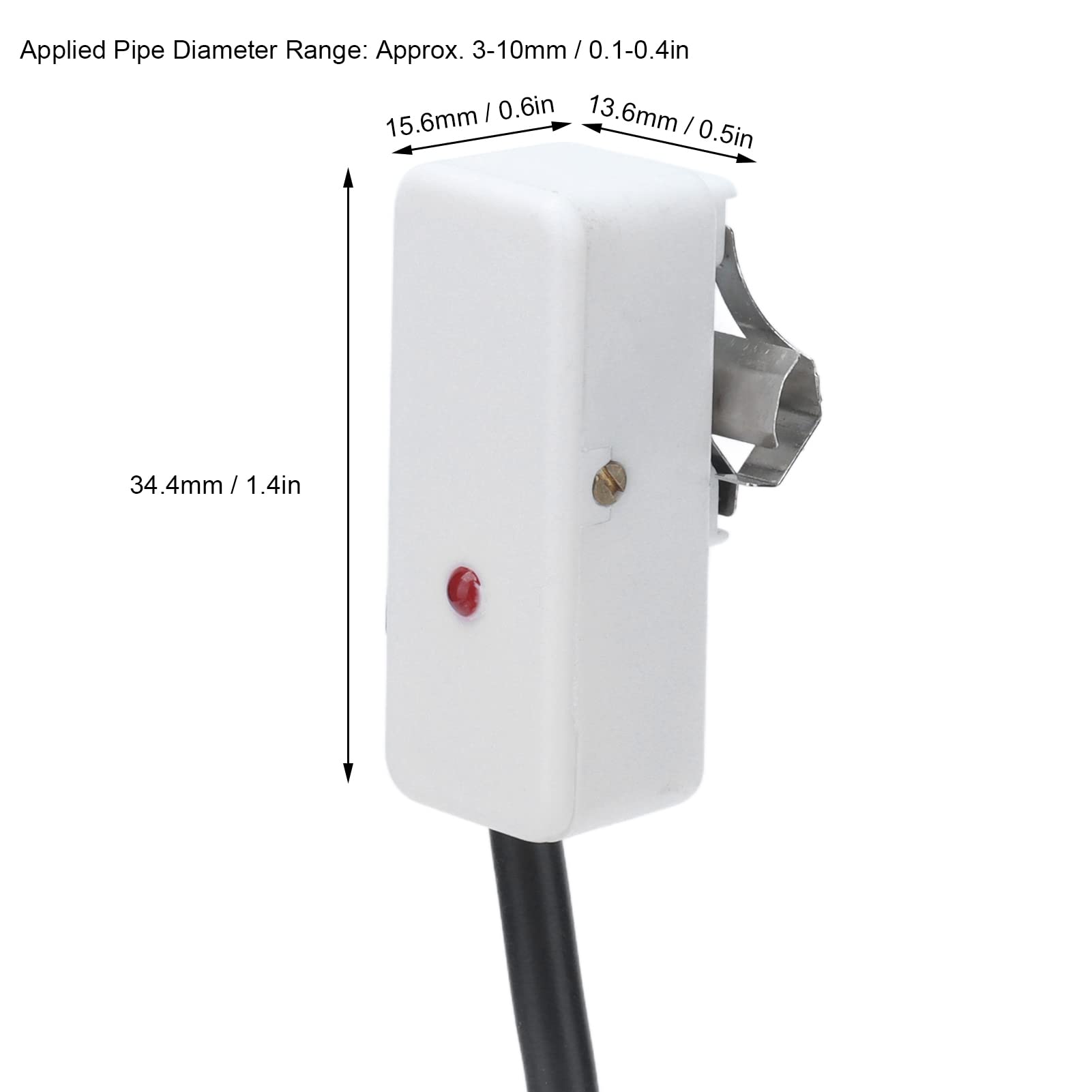 ANKROYU Liquid Sensor, PC VO Non Contact Liquid Detector, Stable Liquid Induction Sensor, Liquid Monitoring Sensor for Plastic Pipes, Rubber Pipes (XKC-Y26A-NPN 24V)