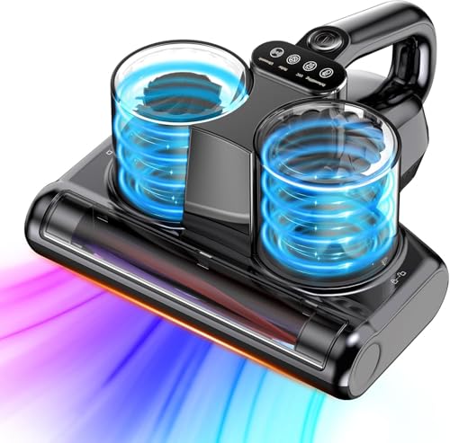 Mattress Vacuum Bed Vacuum Cleaner with UV 16Kpa Suction HEPA Filter 253.7nm UV-C Light & 30000...