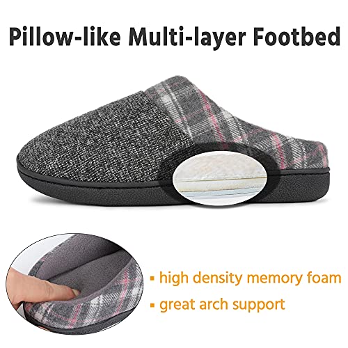 Women's Memory Foam Warm Slip On House Slippers - Non-Slip Family Indoor Slippers3