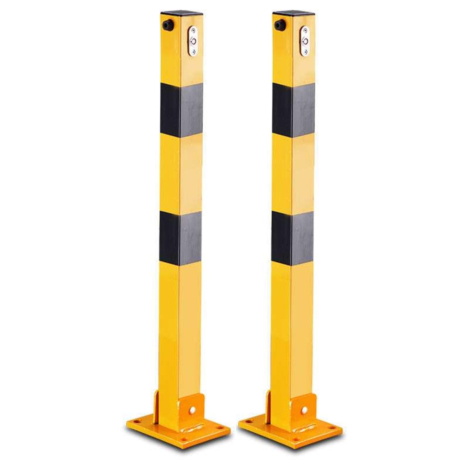 WDSOPK Traffic Safety Equipment, Safety Barrier Bollard for Driveways, Parking Bollard for Warehouse, Traffic Barricade Cones, for Traffic Control/Driveway Barrier, Caution Cone（Yellow (2pcs)）
